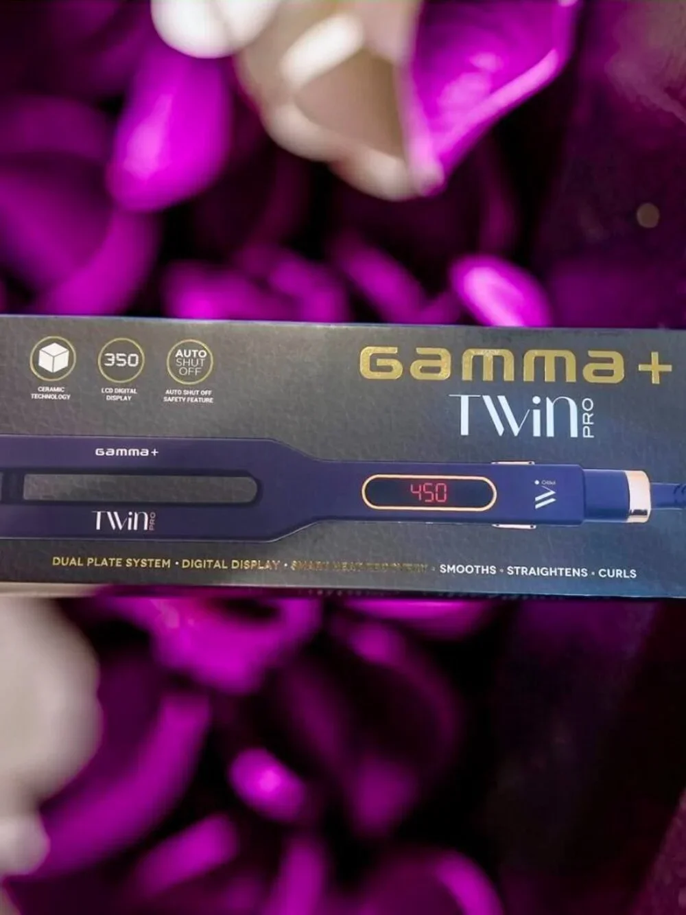 Gamma+ Twin Pro Ceramic Styling Iron with Dual Plate System